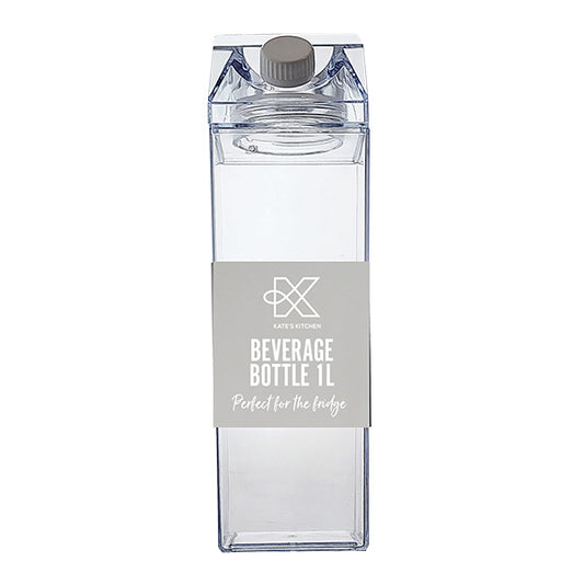 Plastic beverage storage container for fridge organisation and kitchen storage, ideal for NZ home organisation needs.