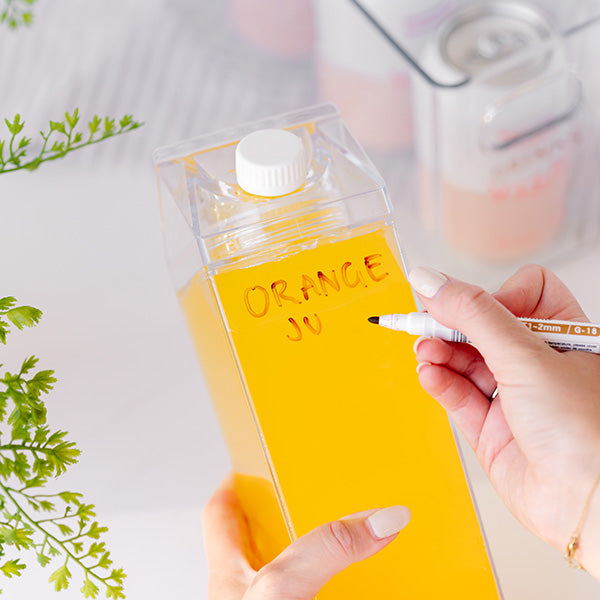 Plastic beverage storage container for fridge organisation and kitchen storage, ideal for NZ home organisation solutions.