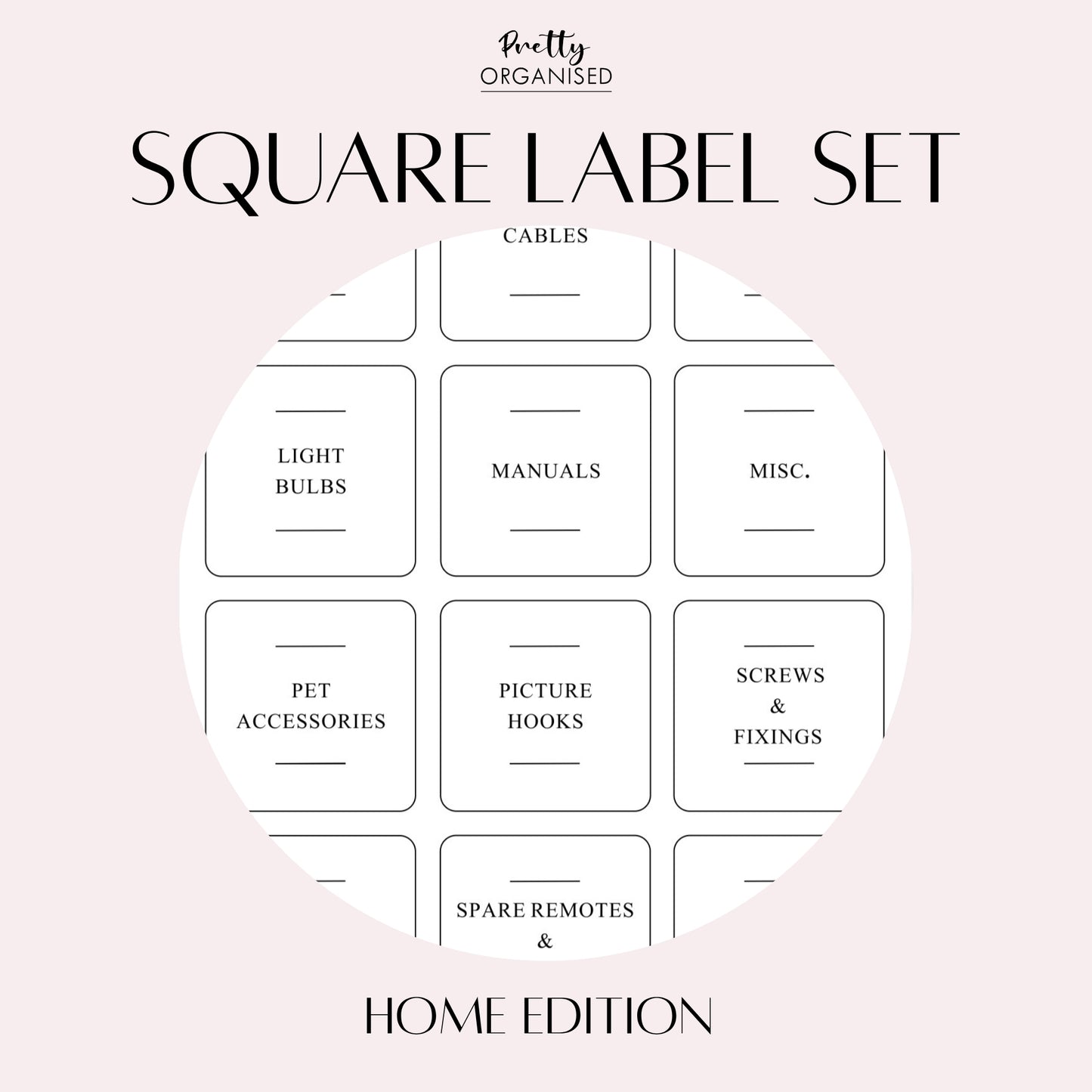 Square Label Set | Home Edition