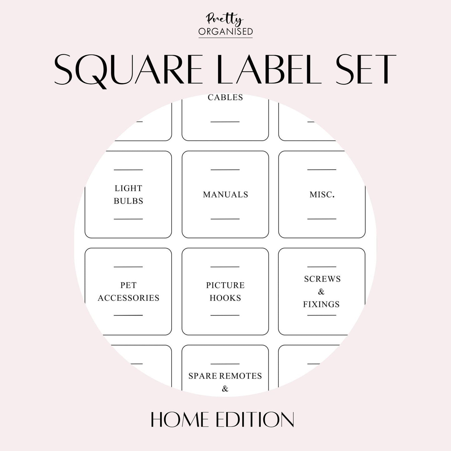 π Square Label Set | Home Edition (100% off)