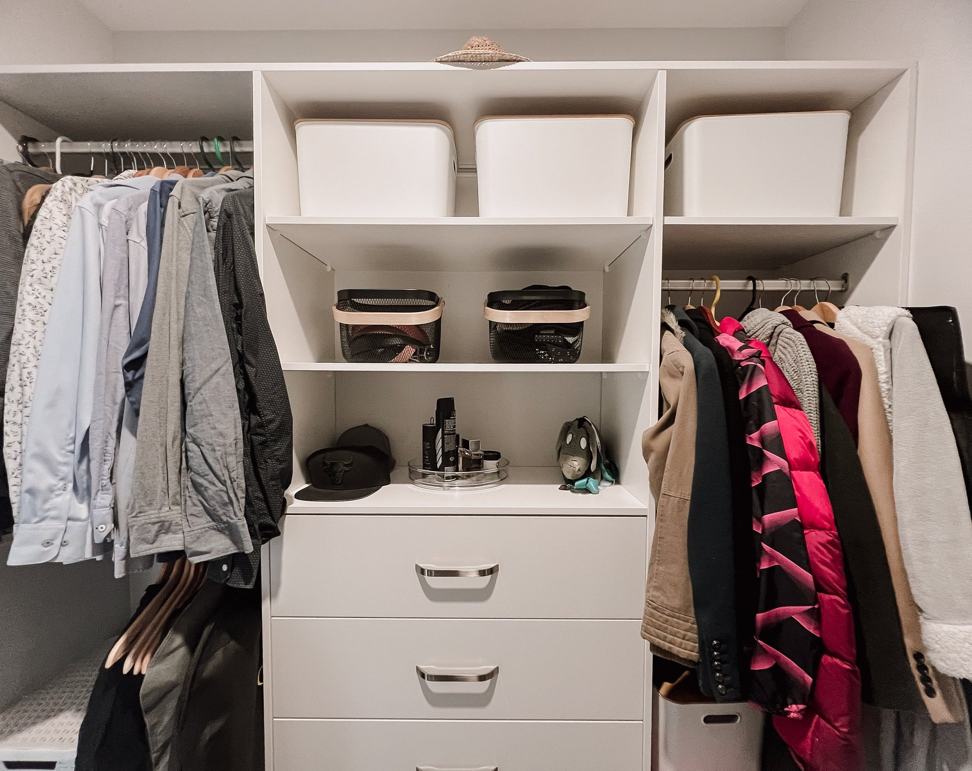 Organised wardrobe showcasing effective home organisation services and decluttering solutions for NZ homes.