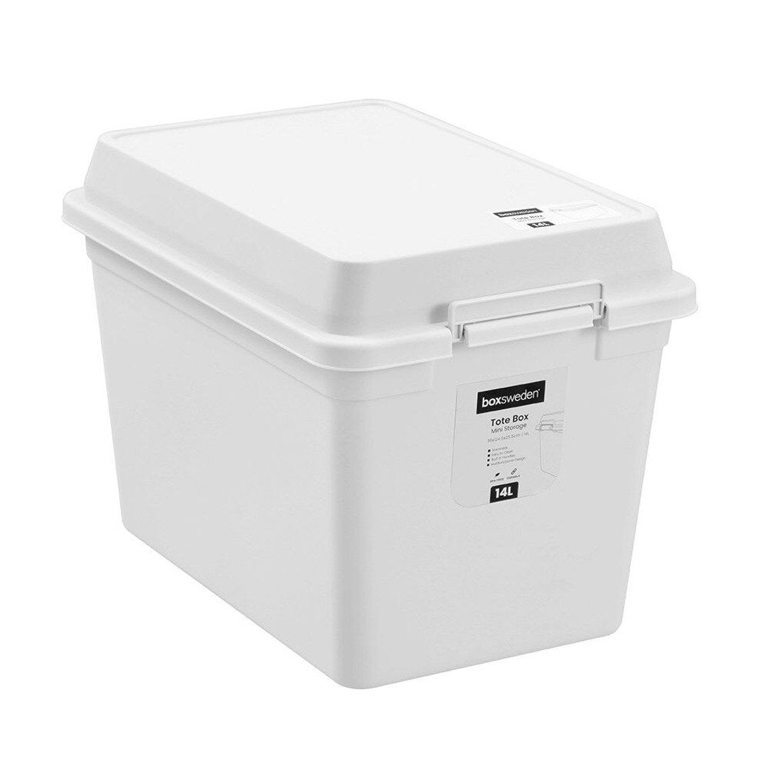 14 litre tote storage box for home storage, kitchen organisation, and decluttering in NZ households.