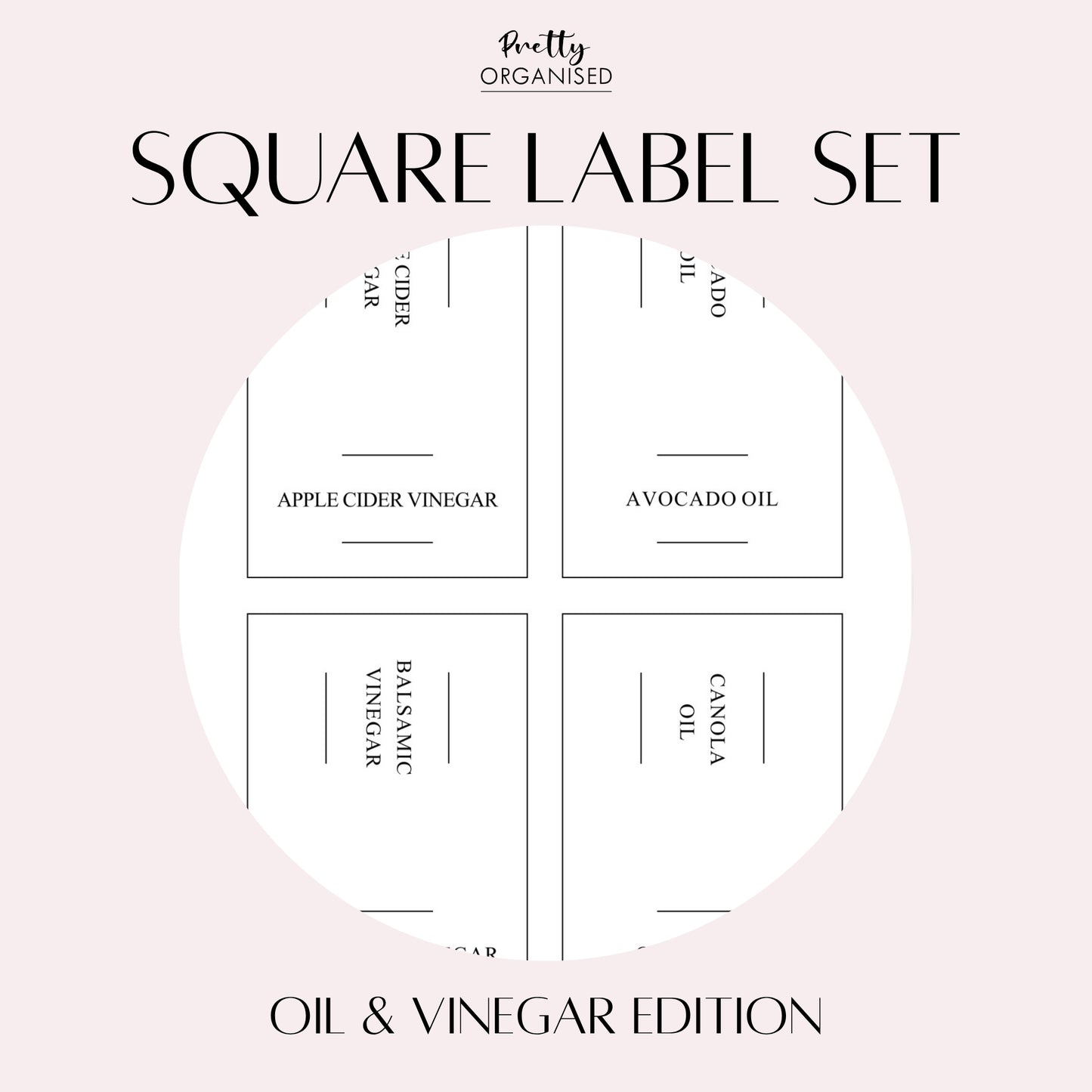 Square Label Set | Oil & Vinegar Edition