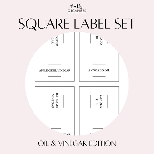 Square Label Set | Oil & Vinegar Edition