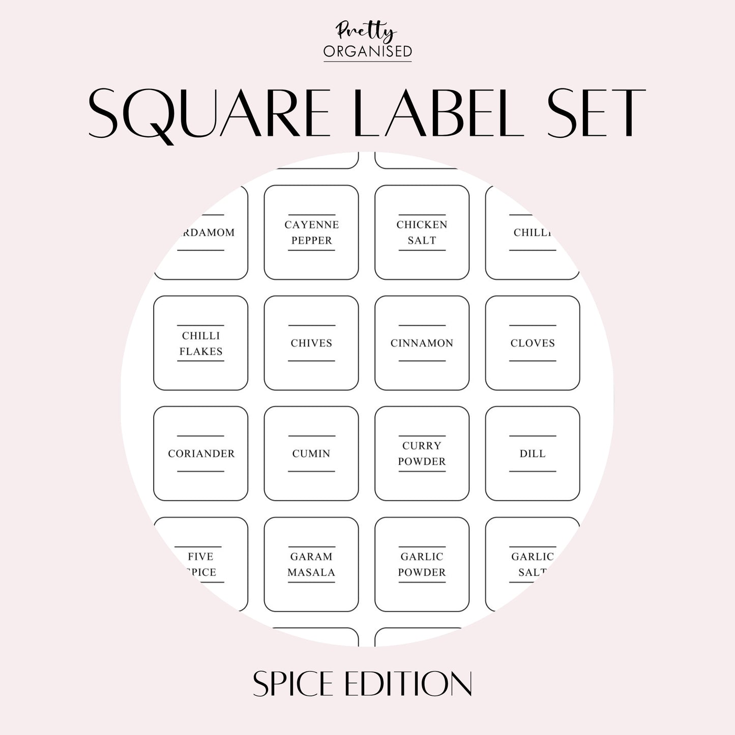 Square Label Set | Spice Edition