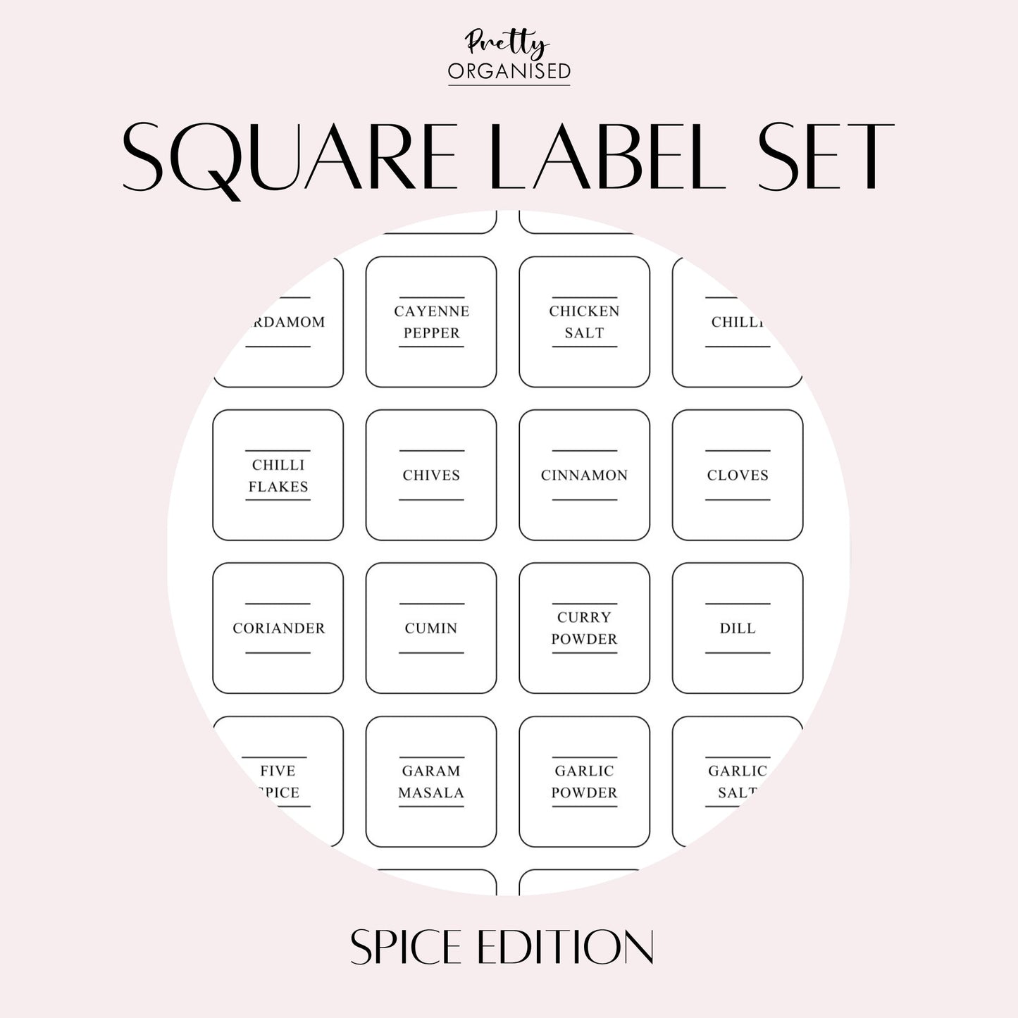 π Square Label Set | Spice Edition (100% off)