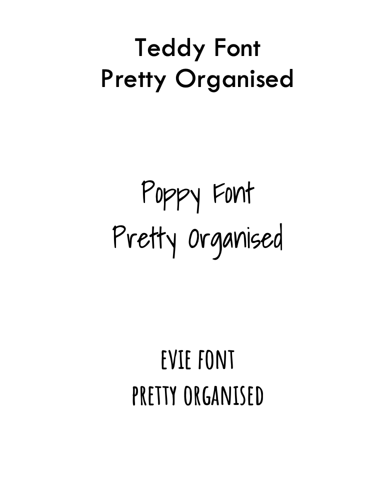 Font options available for labels, perfect for personalised home organisation and kitchen storage in NZ.