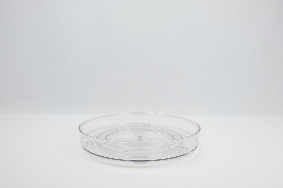 Rotating turntable for kitchen storage, perfect for pantry organisation and decluttering services NZ.