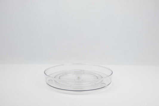 Rotating turntable for kitchen storage, perfect for pantry organisation and decluttering services NZ.