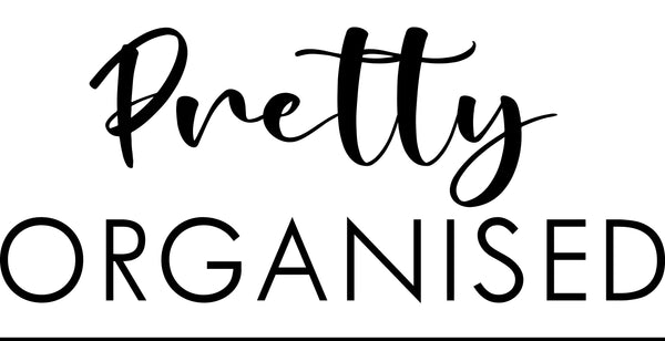 Pretty Organised logo, representing expert pantry and kitchen storage solutions, decluttering services, and home organisation NZ.