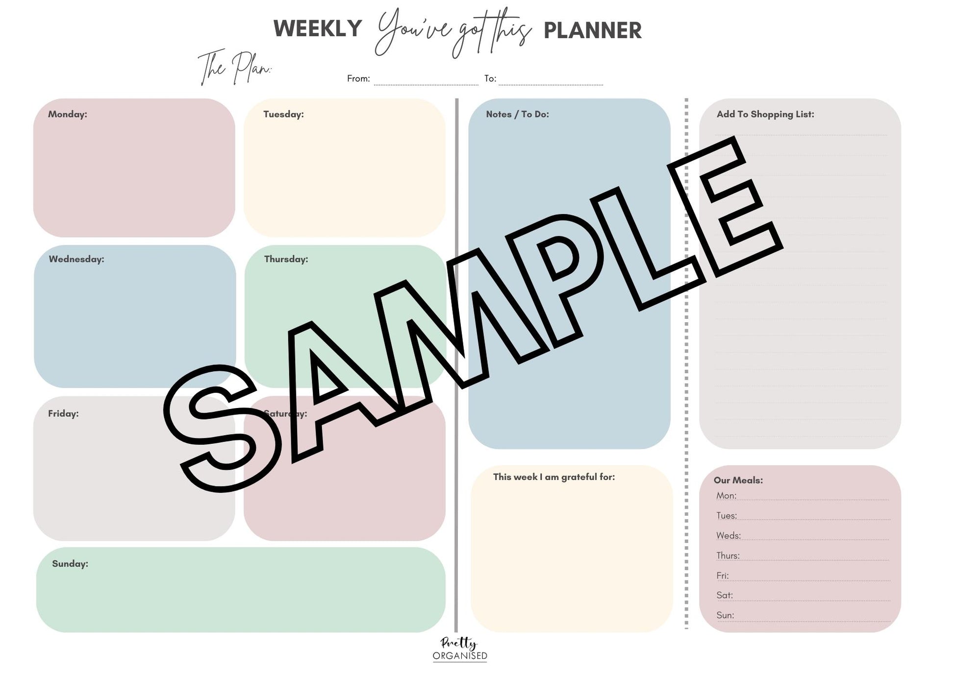 Weekly planner for effective home organisation and time management, perfect for NZ households.
