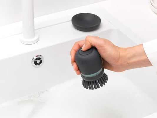 Soap Dispensing Dish Brush - Dark Grey