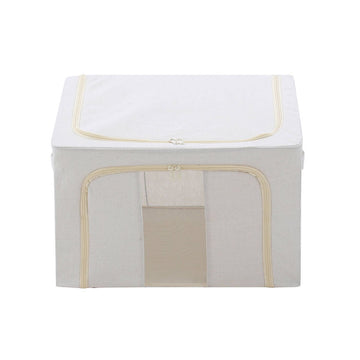 Linen storage box for home organisation and decluttering, ideal for tidy storage solutions in NZ homes.