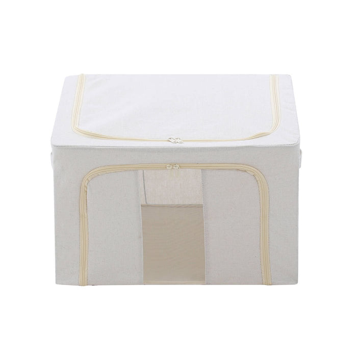 Linen storage box for home organisation and decluttering, ideal for tidy storage solutions in NZ homes.