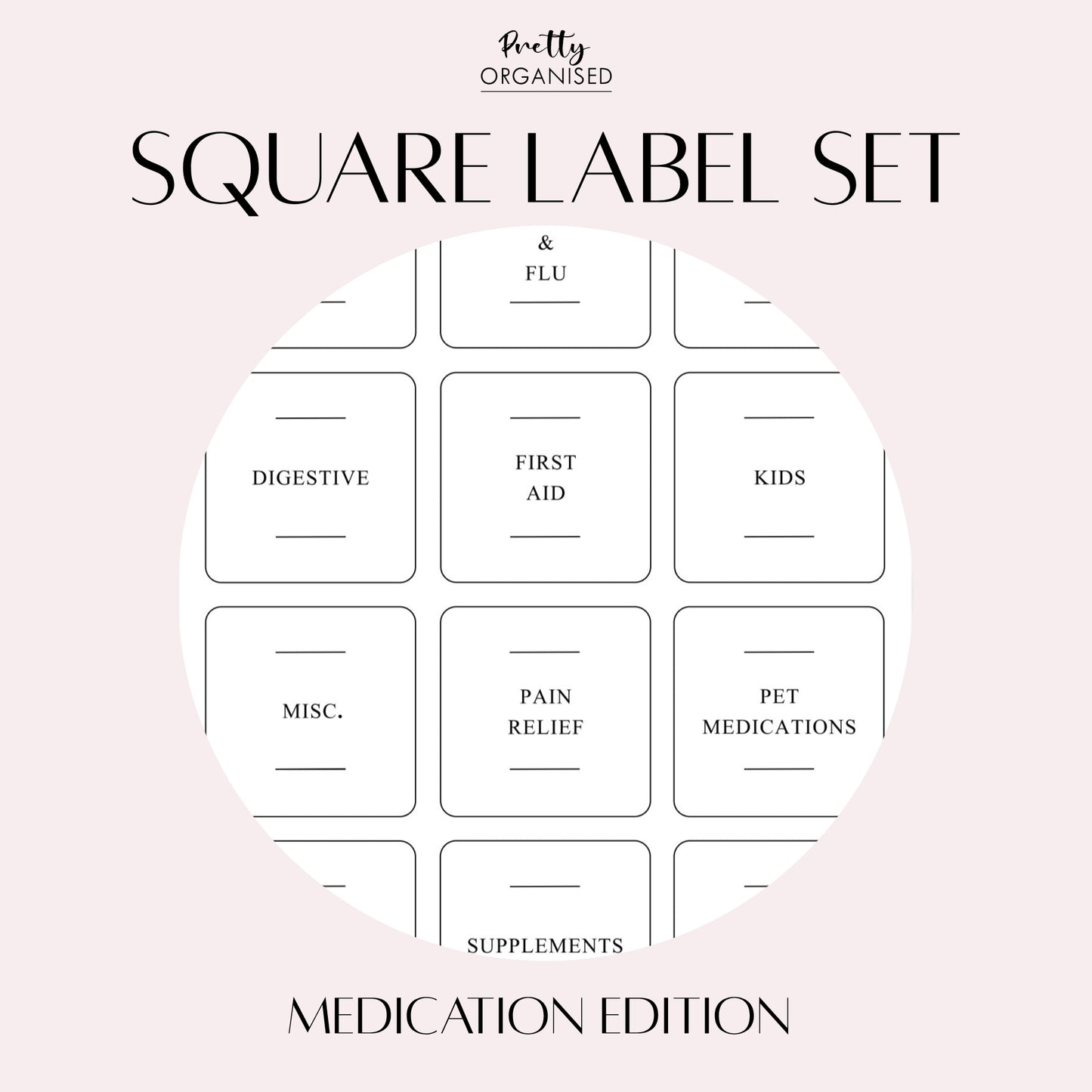 Square Label Set | Medication Edition