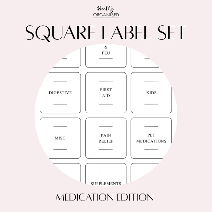 Square Label Set | Medication Edition
