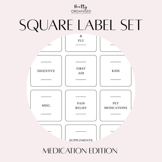 🎁 Square Label Set | Medication Edition (100% off)