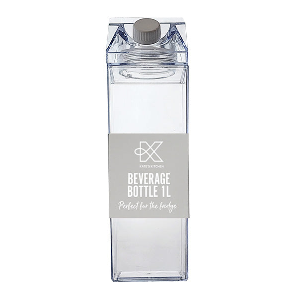 Plastic beverage storage container for fridge organisation and kitchen storage, ideal for NZ home organisation needs.
