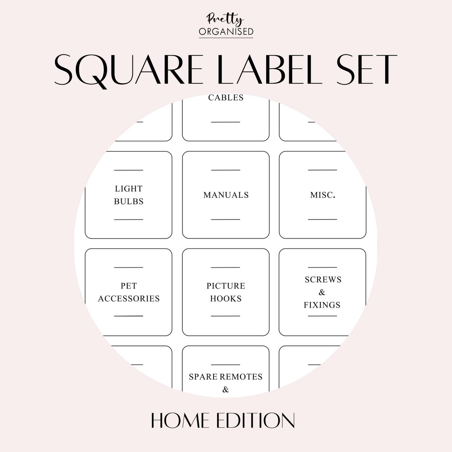 🎁 Square Label Set | Home Edition (100% off)