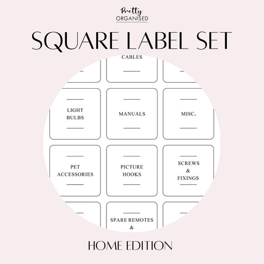 🎁 Square Label Set | Home Edition (100% off)