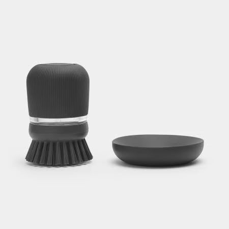 Soap Dispensing Dish Brush - Dark Grey
