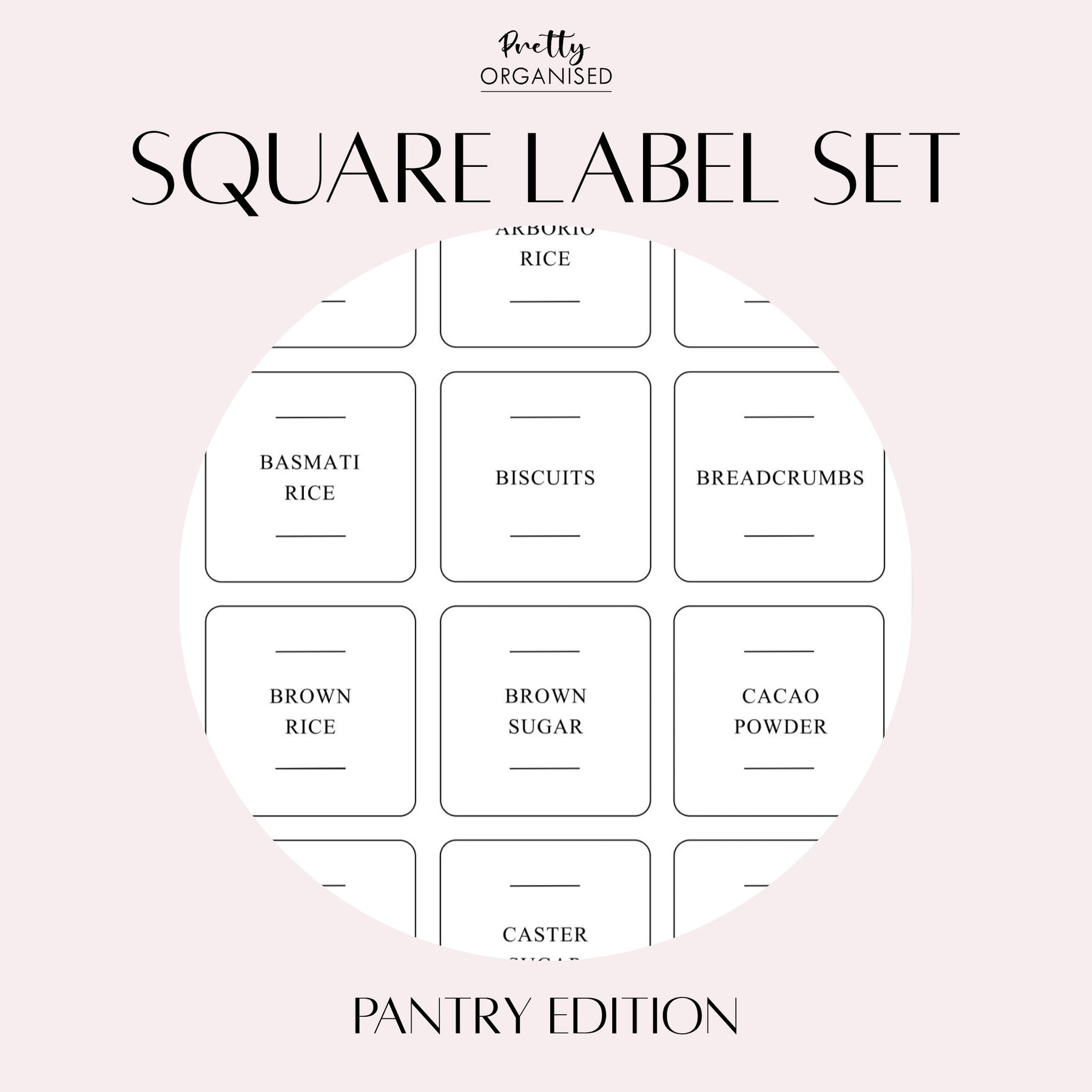 🎁 Square Label Set | Pantry Edition (100% off)
