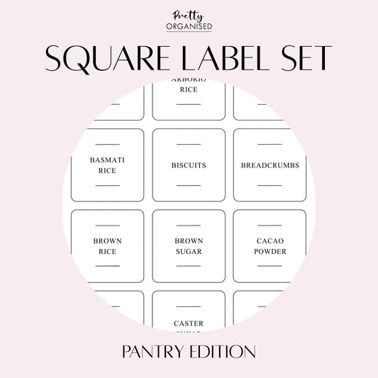 🎁 Square Label Set | Pantry Edition (100% off)