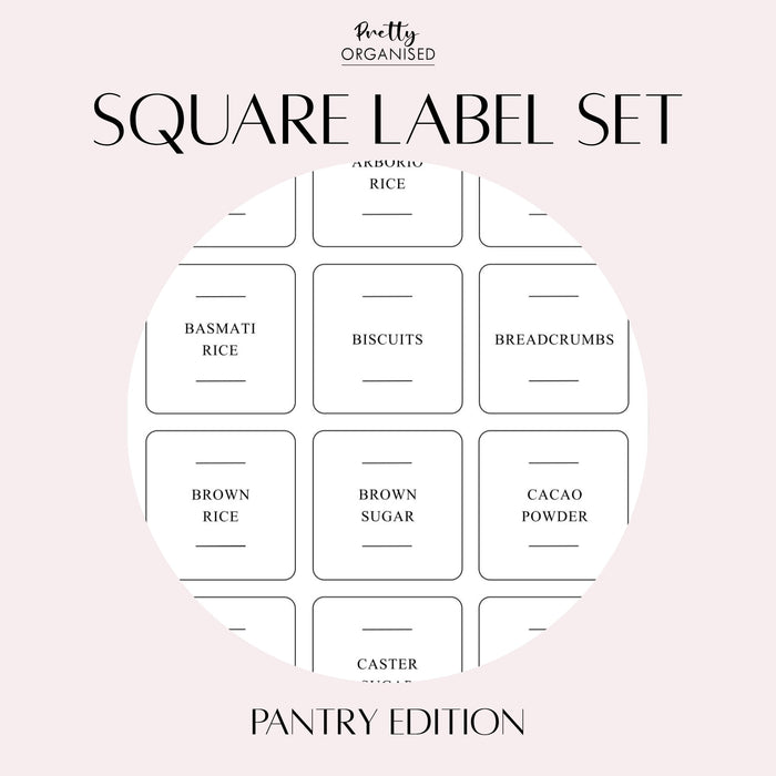 🎁 Square Label Set | Pantry Edition (100% off)