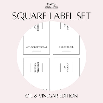 Square Label Set | Oil & Vinegar Edition