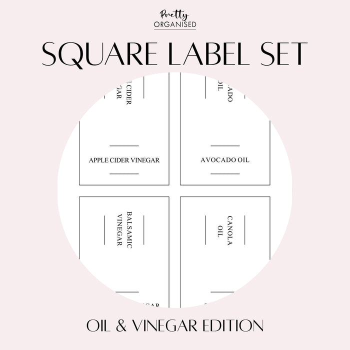 Square Label Set | Oil & Vinegar Edition