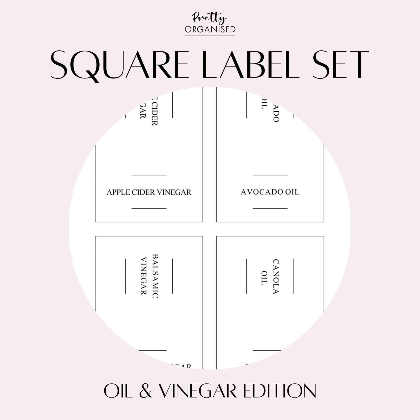 🎁 Square Label Set | Oil & Vinegar Edition (100% off)