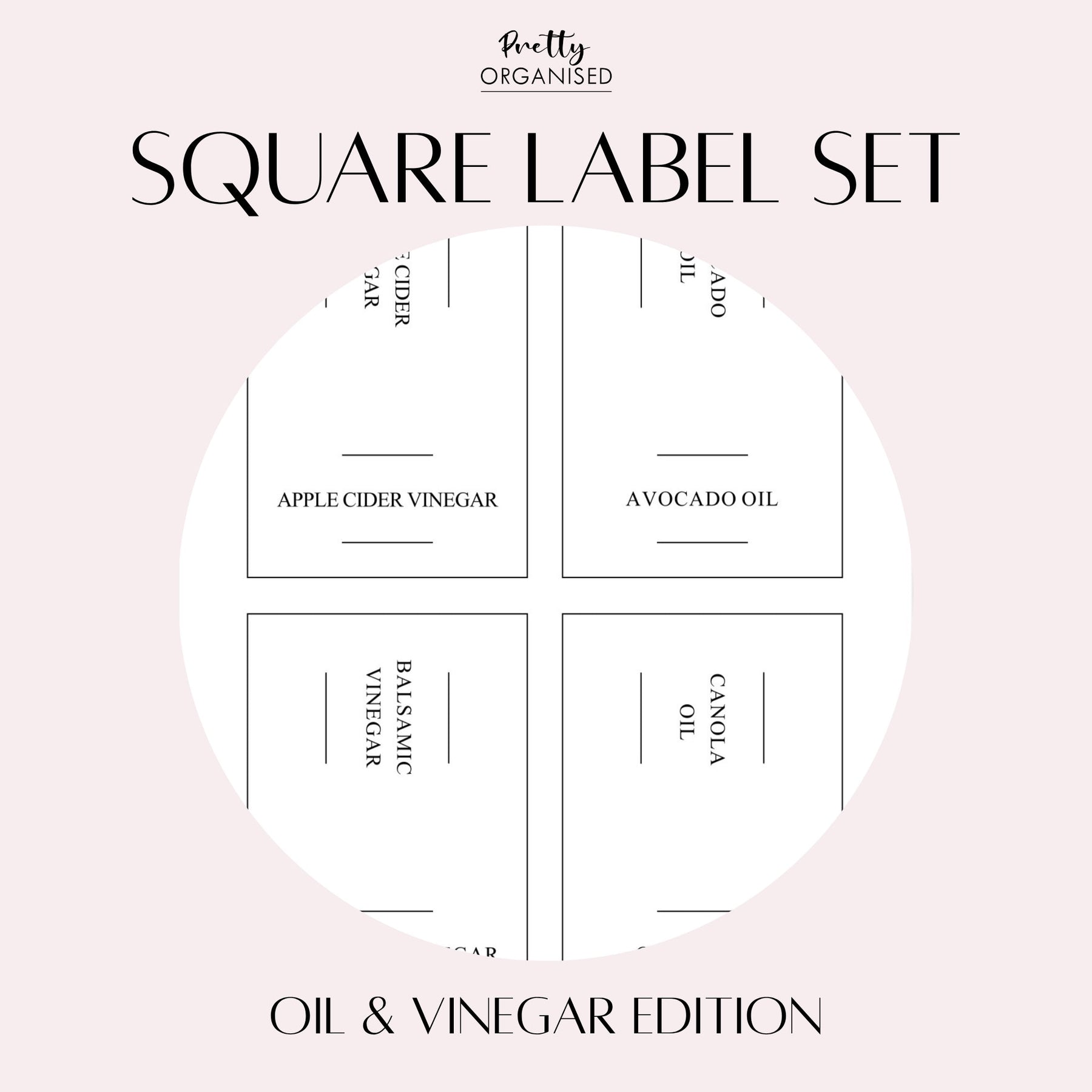 🎁 Square Label Set | Oil & Vinegar Edition (100% off)