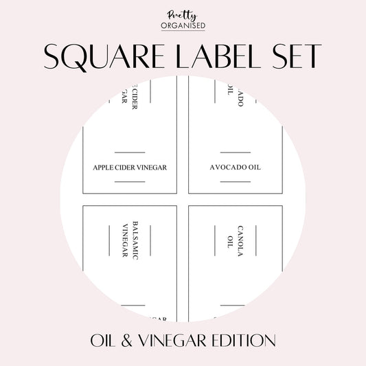 🎁 Square Label Set | Oil & Vinegar Edition (100% off)