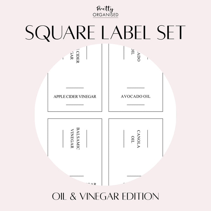 🎁 Square Label Set | Oil & Vinegar Edition (100% off)