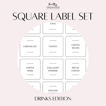Square Label Set | Drinks Collection
