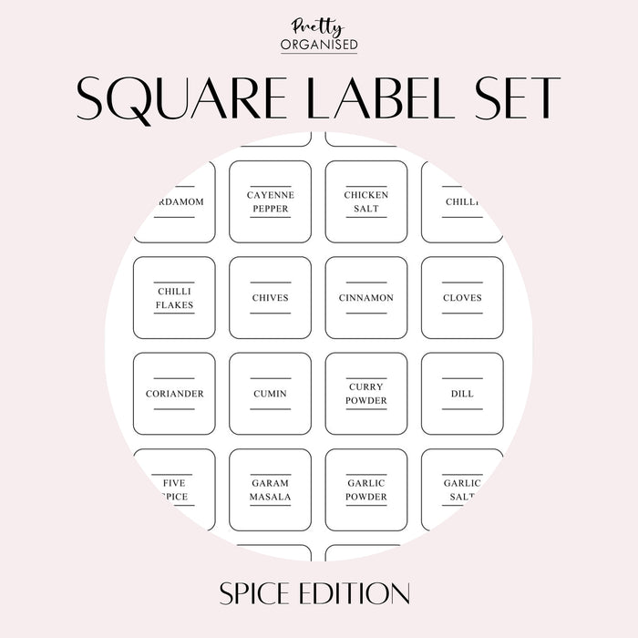 Square Label Set | Spice Edition