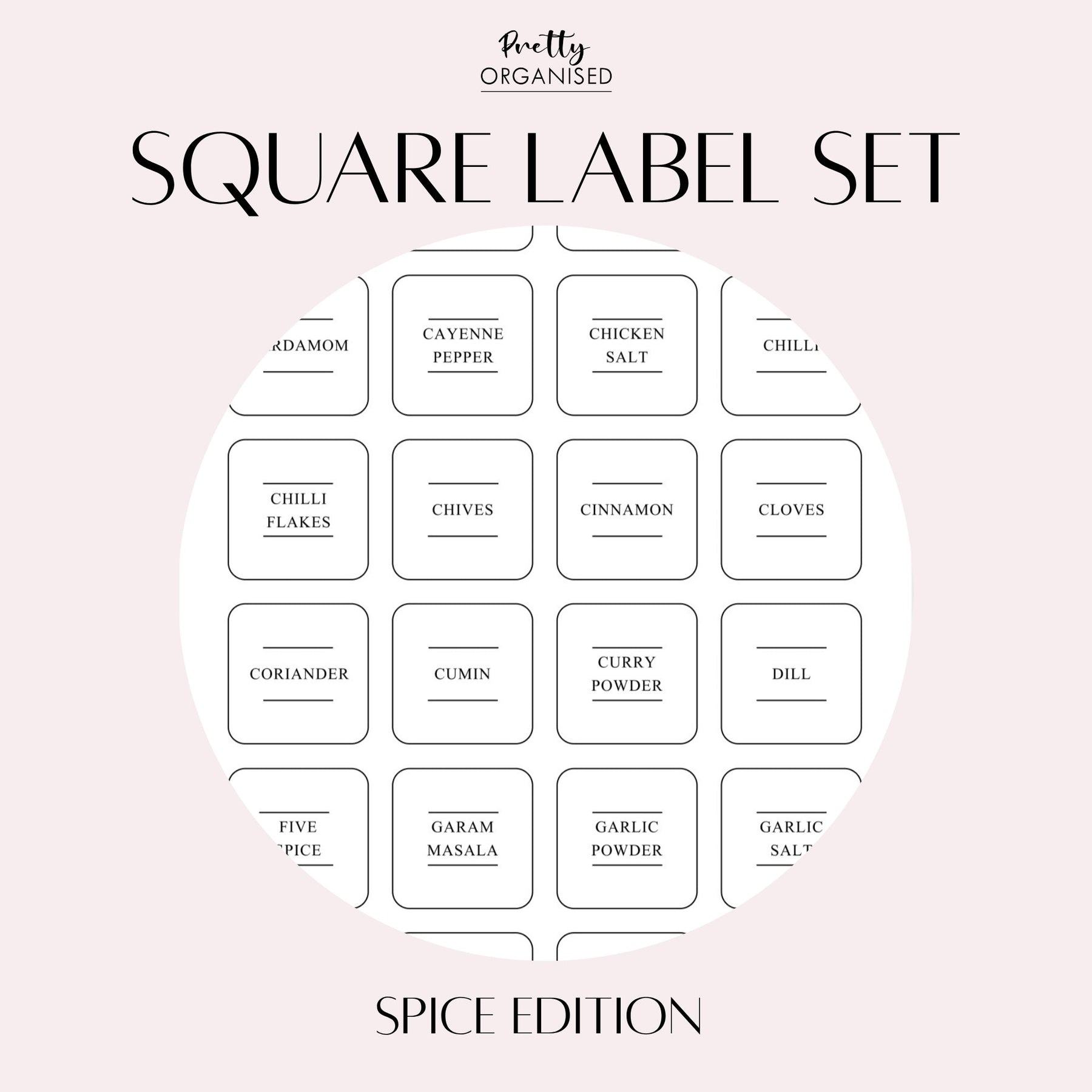 🎁 Square Label Set | Spice Edition (100% off)