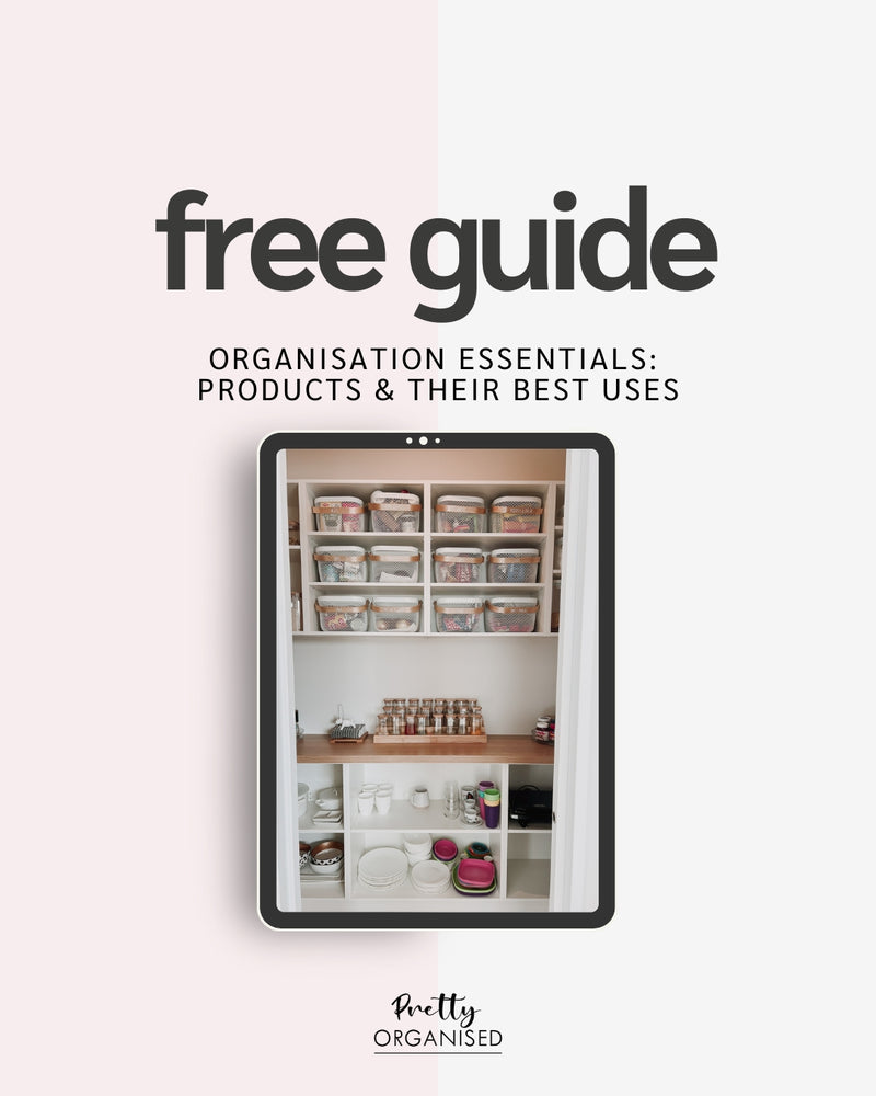 FREE guide! Organisation essentials:  products & their best uses