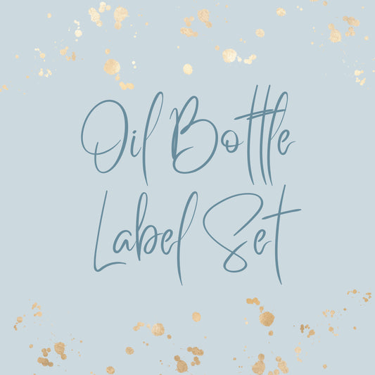 Oil Bottle Label Set