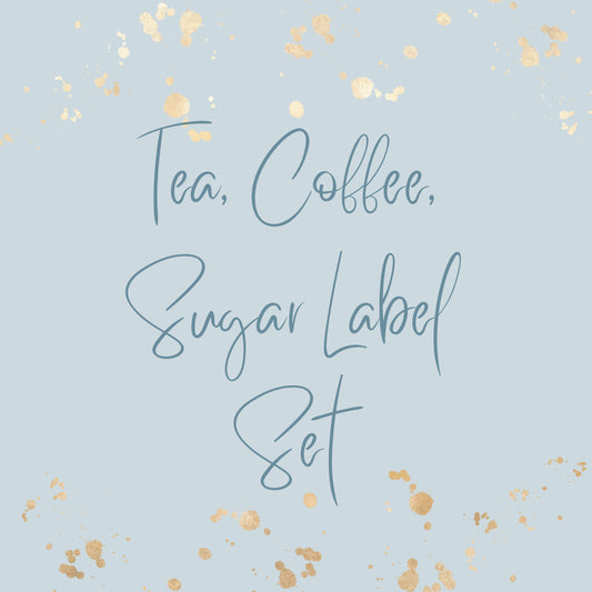 Tea, Coffee, Sugar Label Set