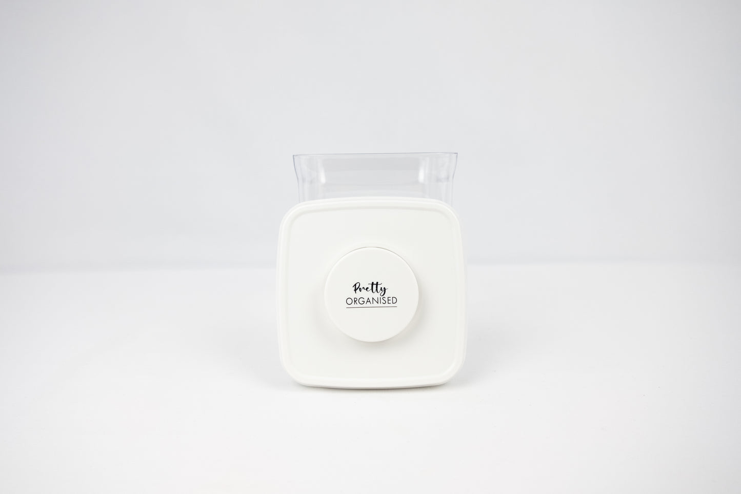 Plastic push-tight lid for airtight storage, perfect for pantry organisation and kitchen storage in NZ homes.