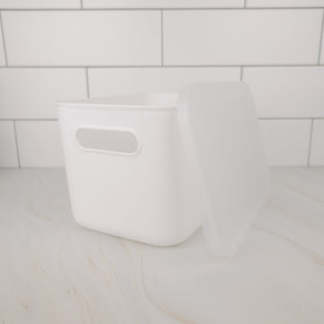 Mini Everything Tub, plastic storage container ideal for kitchen storage, pantry organisation, and decluttering services NZ.
