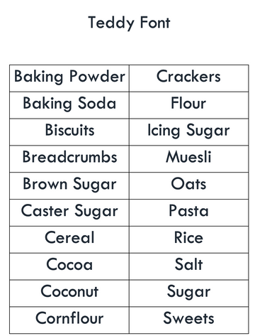 Pantry label set for clear organisation and tidy kitchen storage in NZ homes.
